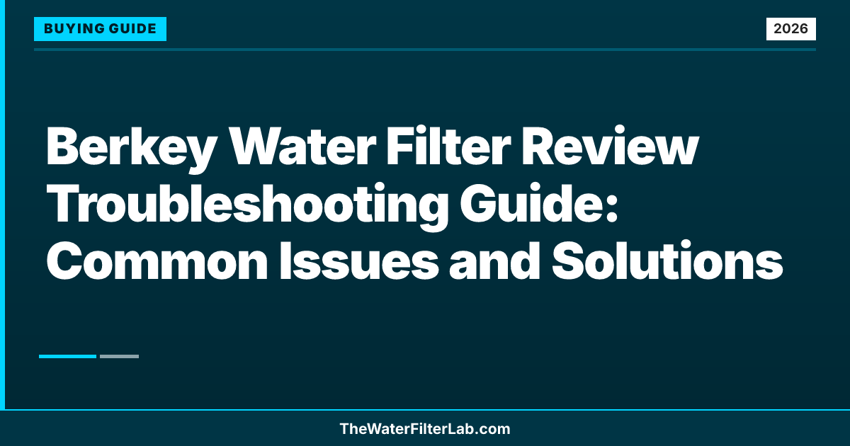 Berkey Water Filter Review Troubleshooting Guide: Common Issues and Solutions