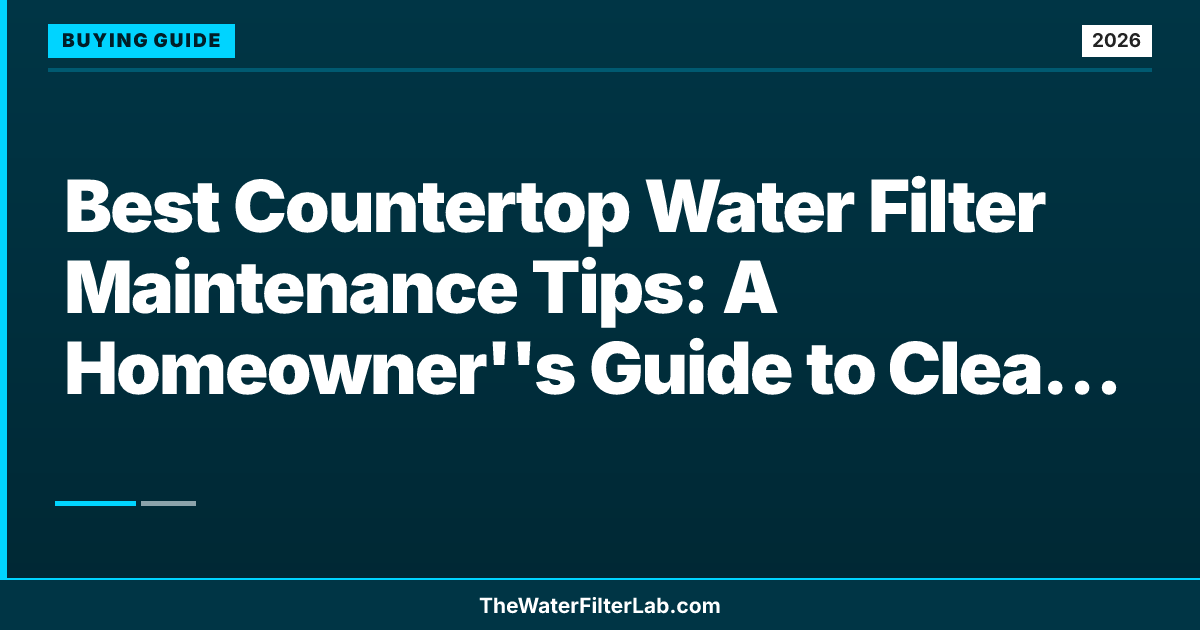 Best Countertop Water Filter Maintenance Tips: A Homeowner's Guide to Cleaner Drinking Water