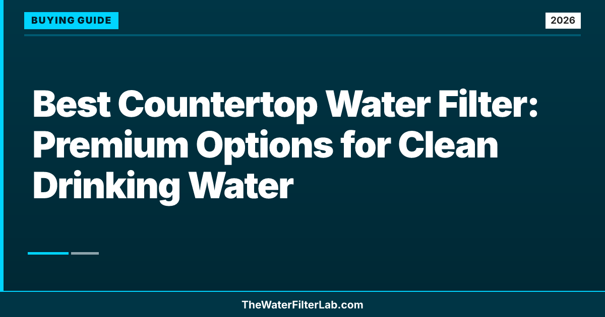 Best Countertop Water Filter: Premium Options for Clean Drinking Water