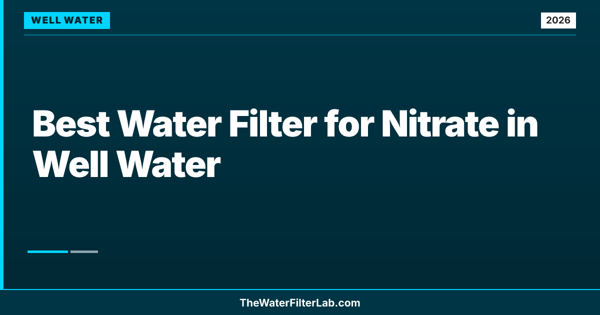 Best Water Filter for Nitrate in Well Water