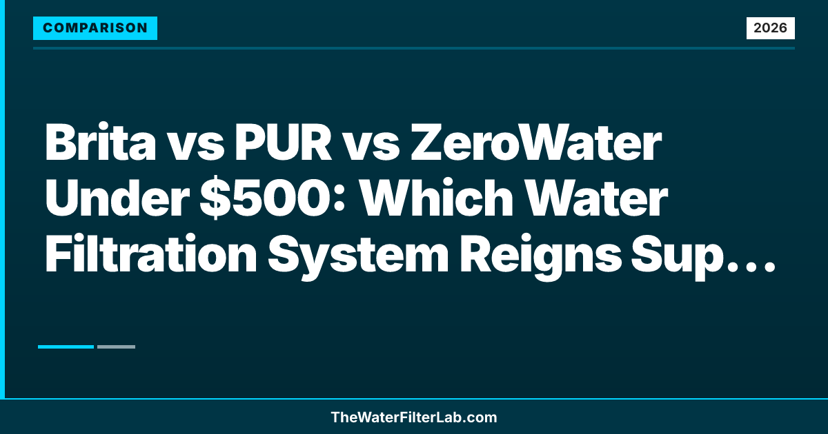 Brita vs PUR vs ZeroWater Under $500: Which Water Filtration System Reigns Supreme?