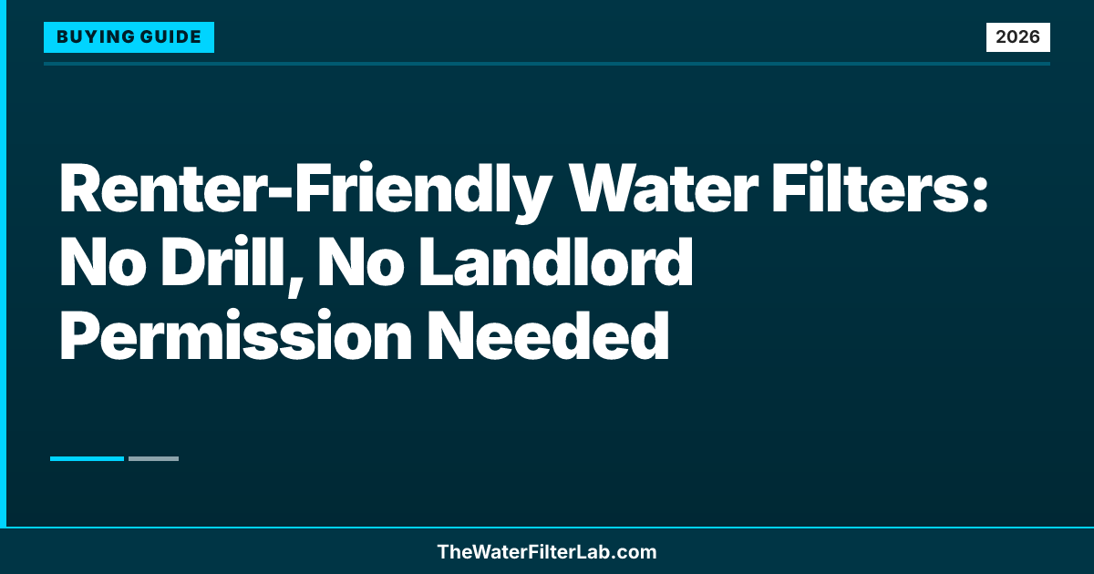 Renter-Friendly Water Filters: No Drill, No Landlord Permission Needed