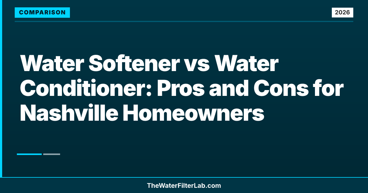 Water Softener vs Water Conditioner: Pros and Cons for Nashville Homeowners