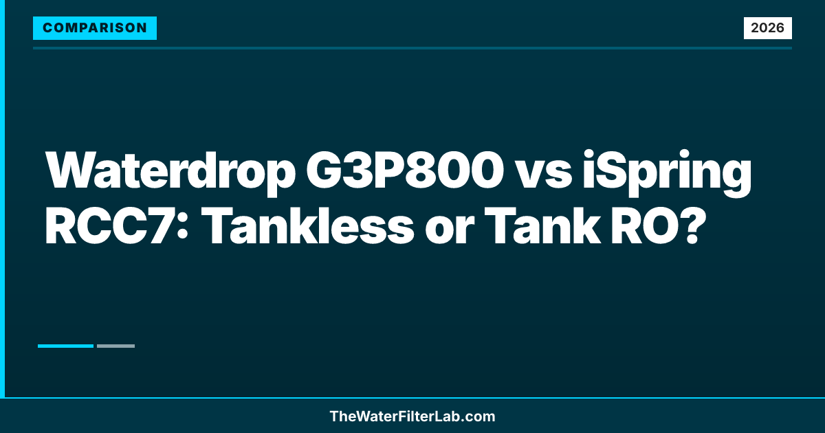 Waterdrop G3P800 vs iSpring RCC7: Tankless or Tank RO?