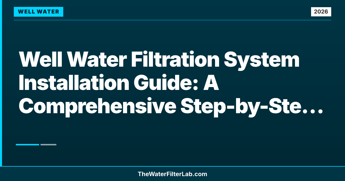 Well Water Filtration System Installation Guide: A Comprehensive Step-by-Step DIY Guide for Nashville Homeowners